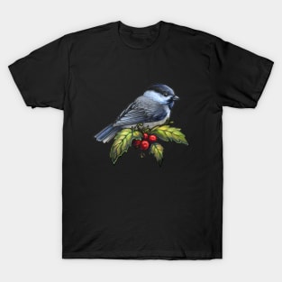 Holiday Bird Chickadee T-Shirt